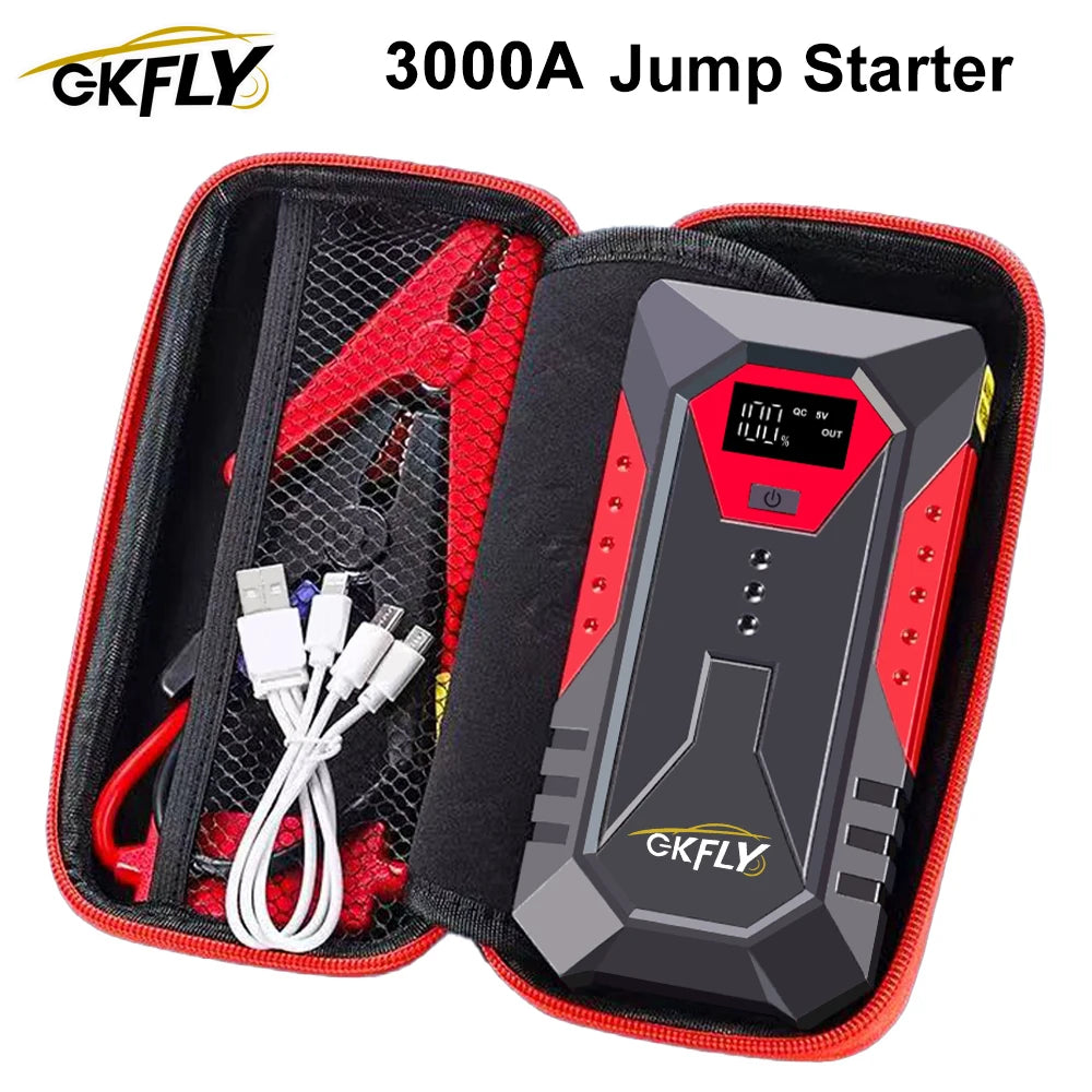 GKFLY 3000A/4000A Car Jump Starter Big Power Bank Car Battery Booster 12V Car Starting Device for Petrol 6.0L Diesel 5.0L - AliExpress 34