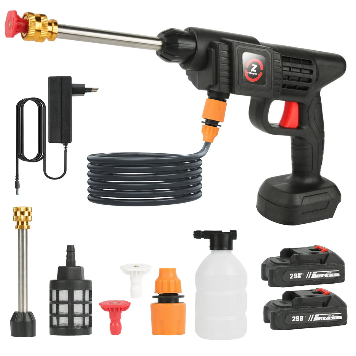 100Bar High Pressure Spray Car Washer Gun Cordless Rechargeable Washing Gun Powerful Car Cleaning Machine for Makita Battery Pin
