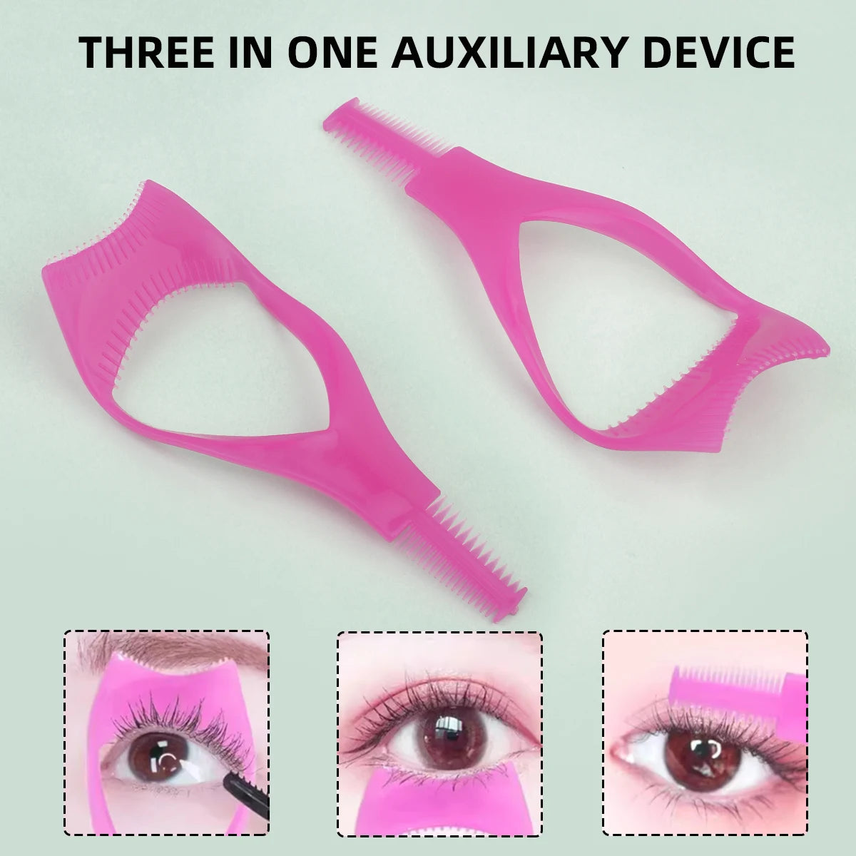 Love Comb Eyelash Curler Combination Set, No Harm to Eyelashes, Curling Eyelash Tools, Suitable for Men and Women.