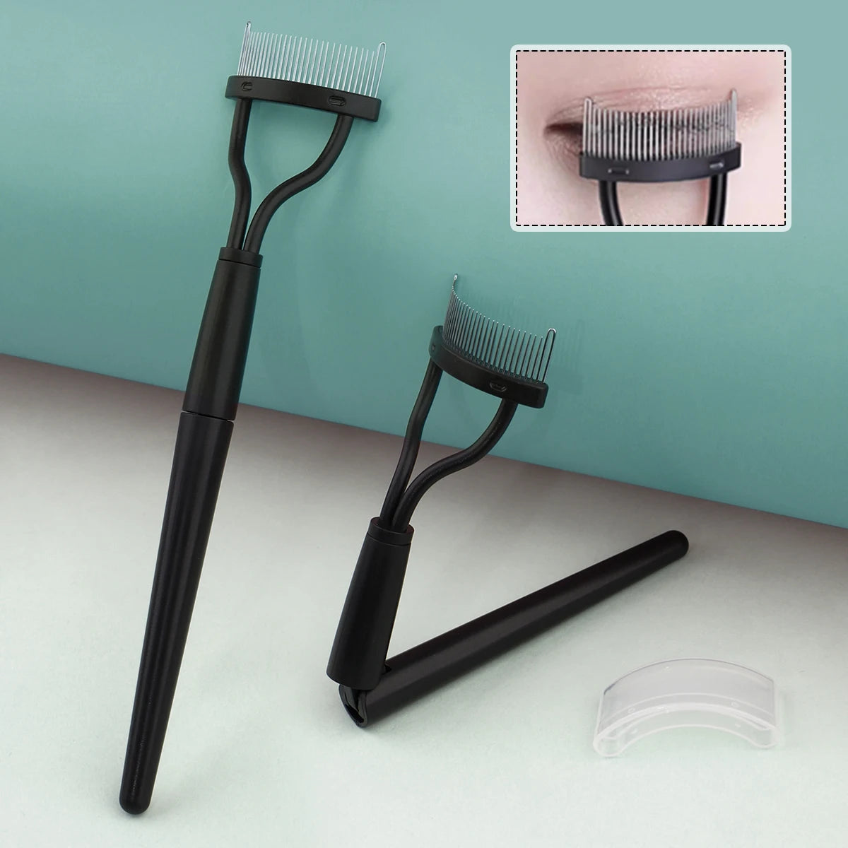 Love Comb Eyelash Curler Combination Set, No Harm to Eyelashes, Curling Eyelash Tools, Suitable for Men and Women.