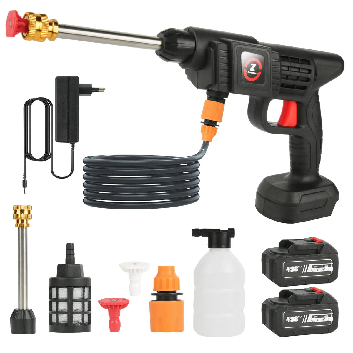 100Bar High Pressure Spray Car Washer Gun Cordless Rechargeable Washing Gun Powerful Car Cleaning Machine for Makita Battery Pin