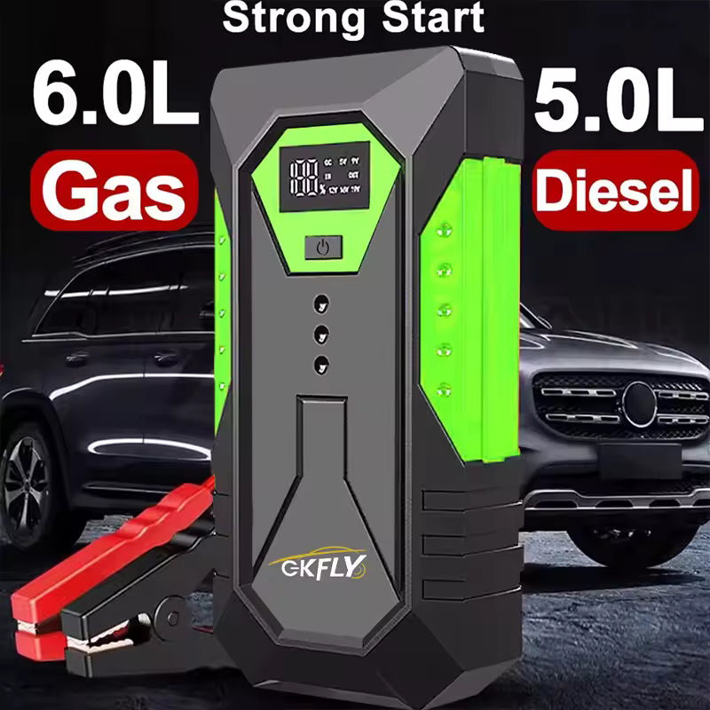GKFLY 3000A/4000A Car Jump Starter Big Power Bank Car Battery Booster 12V Car Starting Device for Petrol 6.0L Diesel 5.0L - AliExpress 34