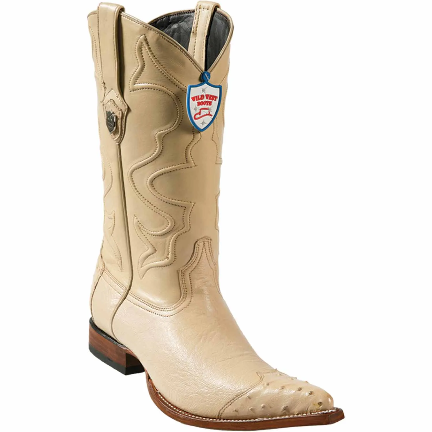Men's Wild West Smooth Ostrich Skin 3X Toe Boots 29504-B
